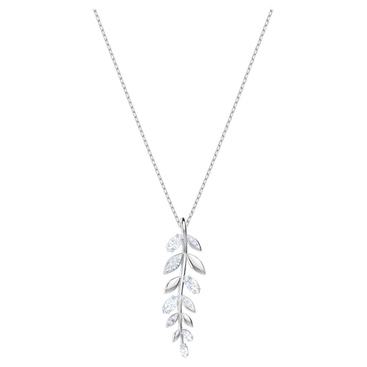 Swarovski Mayfly Pendant, White, Rhodium plated