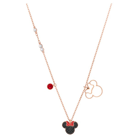 Swarovski Mickey & Minnie Pendant, Multi-colored, Gold gold tone plated (2)