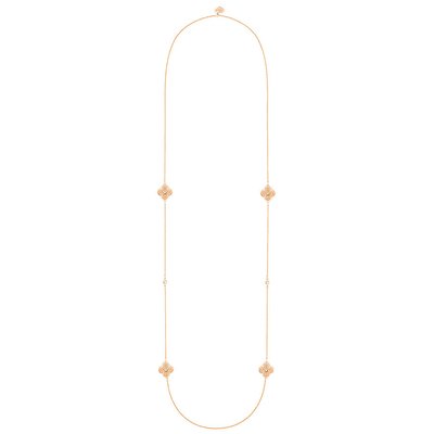 Swarovski Hall Clover Necklace Rose Gold Plating