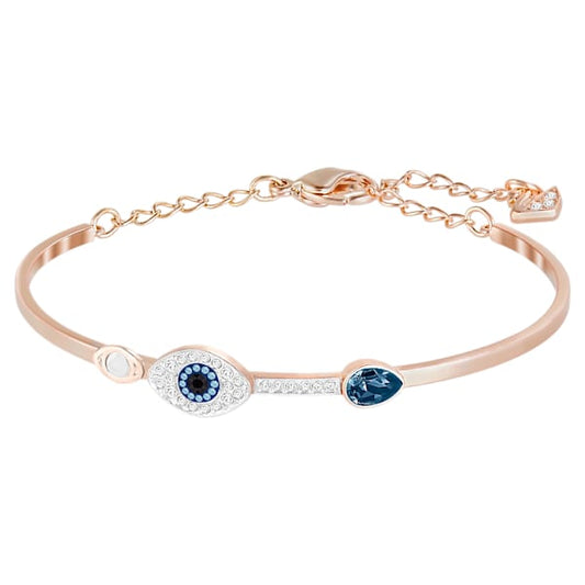 Symbolica bangle, Evil eye, Blue, Mixed metal finish