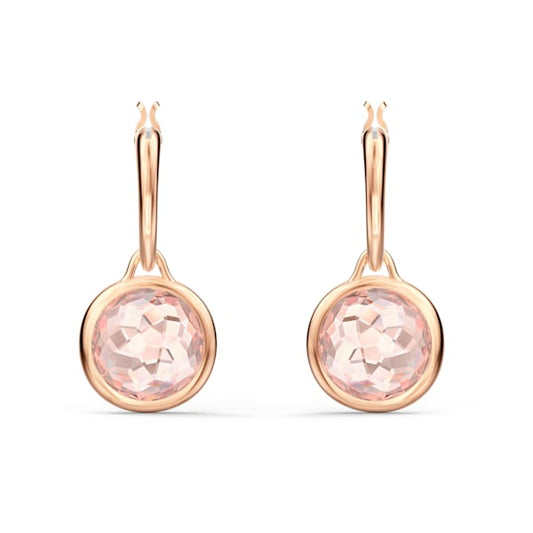 Swarovski Tahlia Mini Hoop Pierced Earring, Pink, Gold gold tone plated